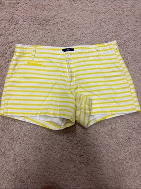 GAP Yellow and White Striped Women’s Shorts